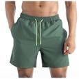 Shorts de plage pour hommes été Shorts de sport décontractés imperméables ms0222fot10vr Vert 0-0