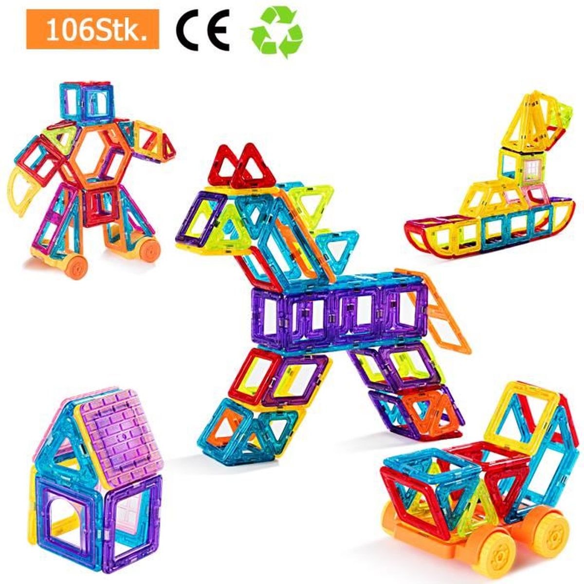Jouets de billes de métal efhh aimant construction de blocs de construction  magnétiques les jouets pour les enfants au jeu éducatif - Cdiscount Jeux -  Jouets