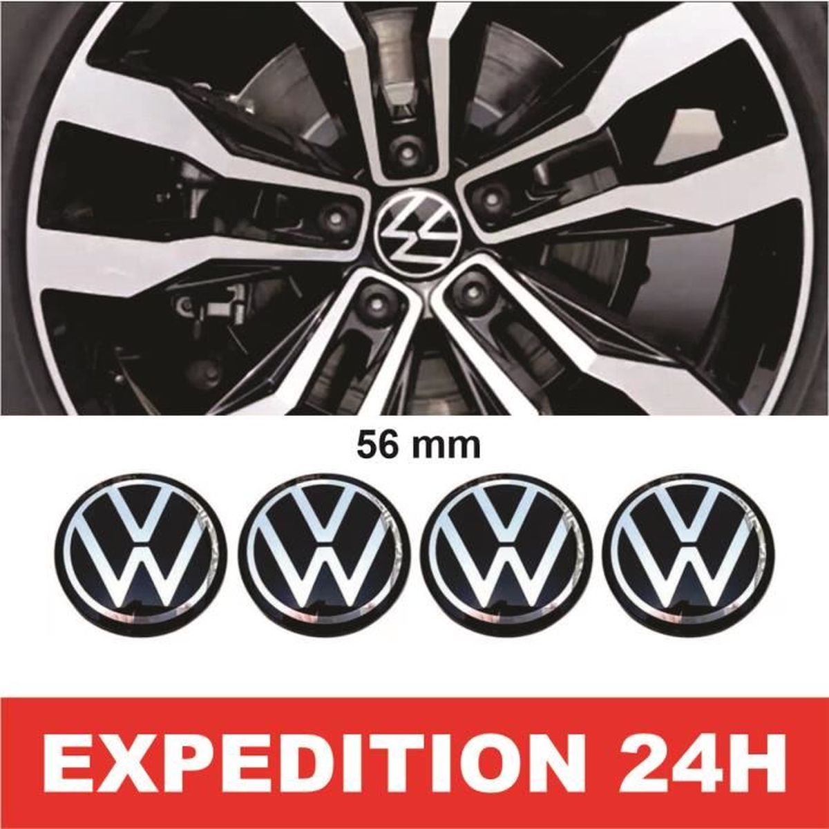 Logo stickers VW bleu autocollant 14mm pour Clé clef Volkswagen - Cdiscount  Auto