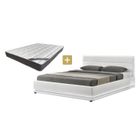 DFM Ensemble JUPITER Lit BLANC 180 + Matelas Vaoyage 26 cm