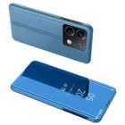 HTDMOBILES Housse pour Xiaomi Redmi Note 13 Pro 5G / Poco X6 5G - etui coque portefeuille clear view miroir + verre trempe - BLEU
