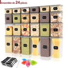 Lot de 24 boîtes de conservation hermétiques - MULISOFT - Plastique alimentaire - Étanche - Multitaille