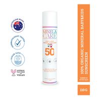 Minela Care - Crème Solaire avec Filtre Minéral Bio - pour bébé et enfants - SPF50+ - 110 gr