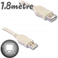 Câble Rallonge USB 2.0 A mâle / A femelle 1m80