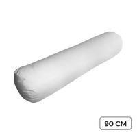 Traversin Coton 57 fils, Blanc, 700gr/m², Moelleux, Fibre creuse recyclée, 90cm, 1 personne
