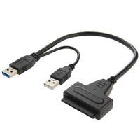 Câble USB 2.0 / USB 3.0 vers SATA avec boîtier de protection disque dur 2,5 pouces