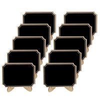 MEMO 10 pièce mini rectangle en bois ardoise table tableau noir 10x7.5cm
