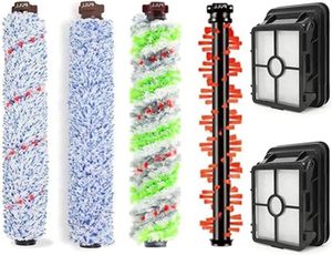 KiimSin Borstelrol en filter accessoires voor Bissell Crosswave HF2 / 3845N / 3831 nat- en droogzuiger, reserveonderdelen, 2 hoofdborstels 2 HEPA- filters 1 reinigingsborstel