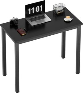 Bureau d'Ordinateur, Table de Travail pour Petit Espace, avec 2 Compartiments, Bureau Informatique, 40 x 80 x74 cm, Blanc