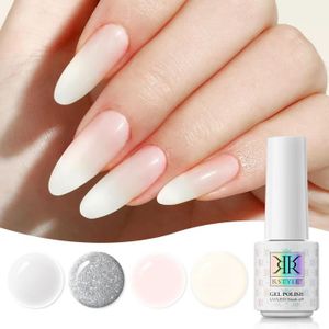 VERNIS A ONGLES Vernis Semi Permanent 4 Couleurs, Naturel French V