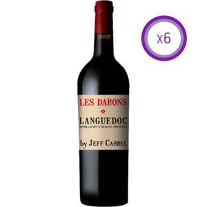 VIN ROUGE Jeff Carrel - Les Darons - AOP Languedoc - Rouge - 2022 - Lot de 6x75cl