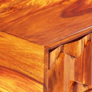 BUREAU  Table d'écriture - CIKONIELF - Bois massif de Sesham - Design antique - 1 tiroir - Laqué