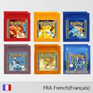 CONSOLE GAME BOY ADVANCE Français GameBoy Pack Pokémon 6 Versions Rouge Jaune Bleu Or Argent Crystal