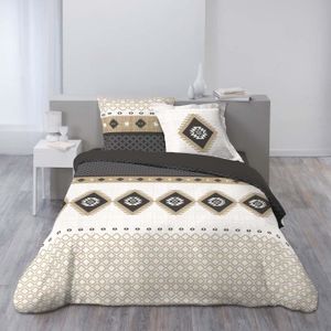 140 x 190 CM Ligne Douceur INKALA Parure DE Couette Multicolore
