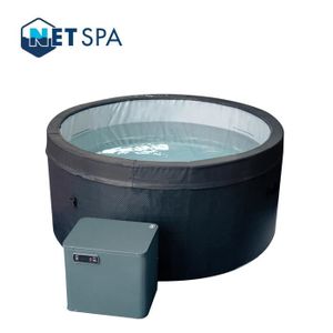SPA COMPLET - KIT SPA NETSPA ICE - Ice Bath 4 places 5kW - Bain Froid Semi-rigide - Fonction Spa chaud et bulles de 3° à 42°C