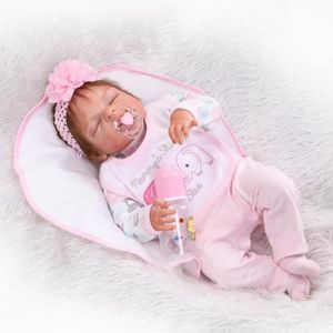 OFELI® 55 cm Réaliste de couchage nouveau-né bébé fille reborn