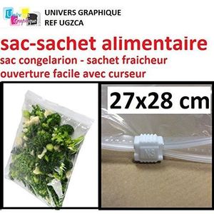 SAC CONGELATION MOYEN MODELE 22 X 35 CM + LIEN DE FERMETURE X 100