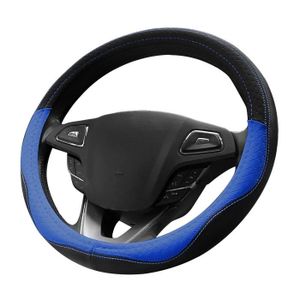15 HCMAX Prime Véhicule Couvre Volant Voiture Protecteur de Volant Universel Diamètre 38cm Cuir Véritable 