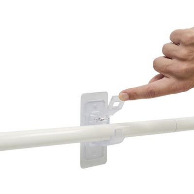 Gkhowiu Lot de 10 supports de tringle à rideaux autocollants sans perçage - Sans perçage - Réglables - 2