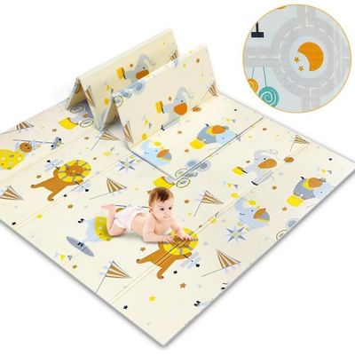 Costway tapis de jeu pour bébé pliable en xpe antidérapant et imperméable,  200 x 180 x 1,4 cm (zoo) - Conforama