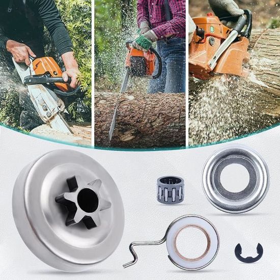 Kit Embrayage Pignon Chaîne 3/8 7T Gubeter - Compatible Stihl MS380 038 MS381 - Référence 1119 160 2000