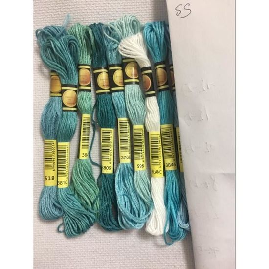 Laine tricot-pelote,Cxc ulticolor 8cs imilar lread ross titch otton ...