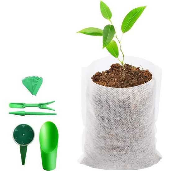 200 Sacs Non Tissés Pour Semis - 18x8cm - Drainage Et Respiration Optimaux - Jardinage