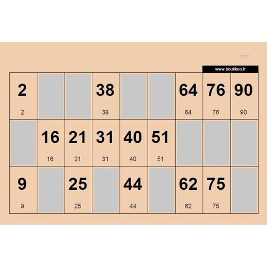 Lot de 250 Cartons de Loto Souples 80g format 148x105mm Jaune
