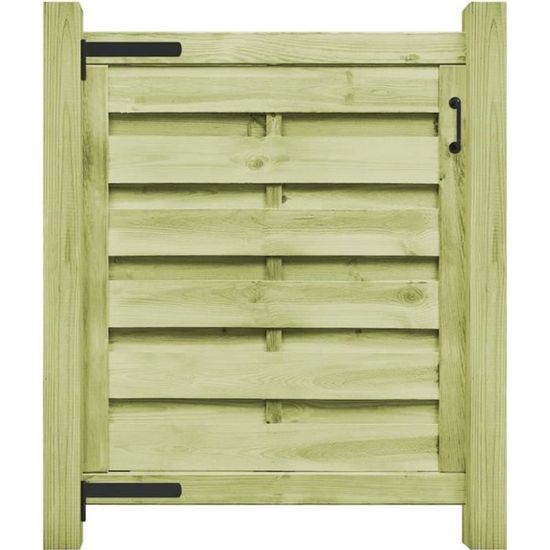 🙉9350 Magnifique- Portillon Bois de pin imprégné Portail de clôture-Porte de jardin - Portillon de jardin- 100 x 100 cm Vert