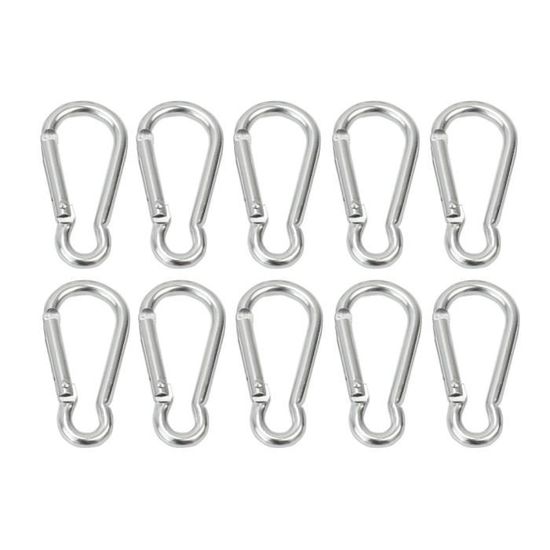 Lot De 10 Mousquetons à Anneau En D En Aluminium M