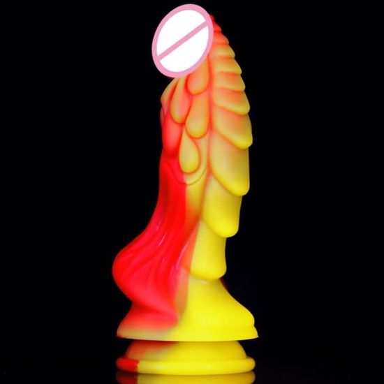 Vibromasseur Godemichet Réaliste Vibrant - Rouge, Silicone, USB - Sextoy Femme Neuf