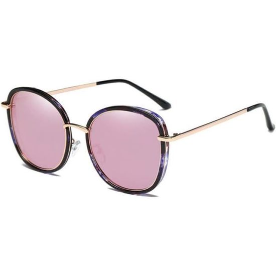 Lunettes De Soleil Polarisées Femme Ovales Rétro - UV400, Verres Miroir - Style Vintage Tendance