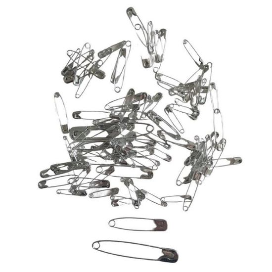 100 épingles à Nourrice Mini Dorées - 18mm - Laiton/métal - Pour Couture Et Loisirs Créatifs