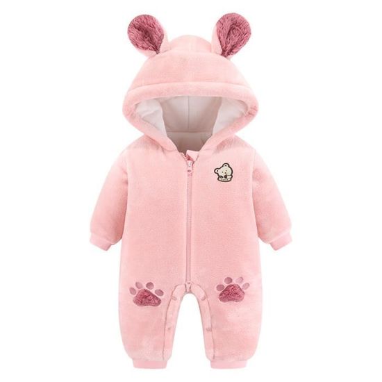 Combinaison Bébé Hiver à Capuche - Manteau Intégral, Doux Et Chaud, Tailles 0-3M à 12-18M