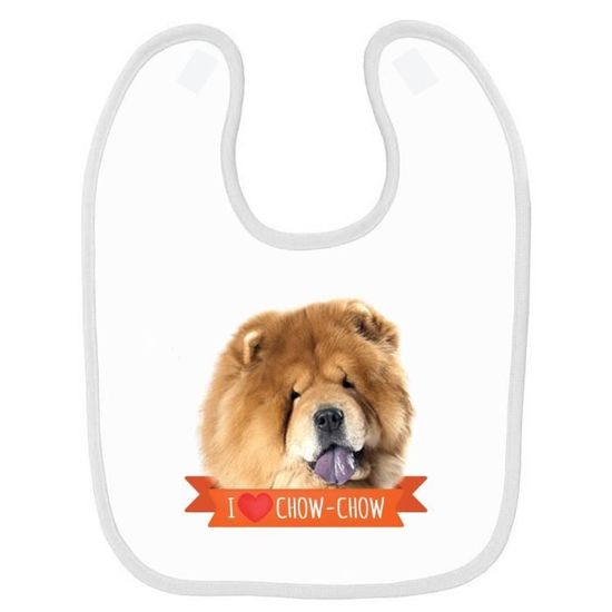 Bavoir Bebe Imprime Chow Chow Blanc Cdiscount Puericulture Eveil Bebe