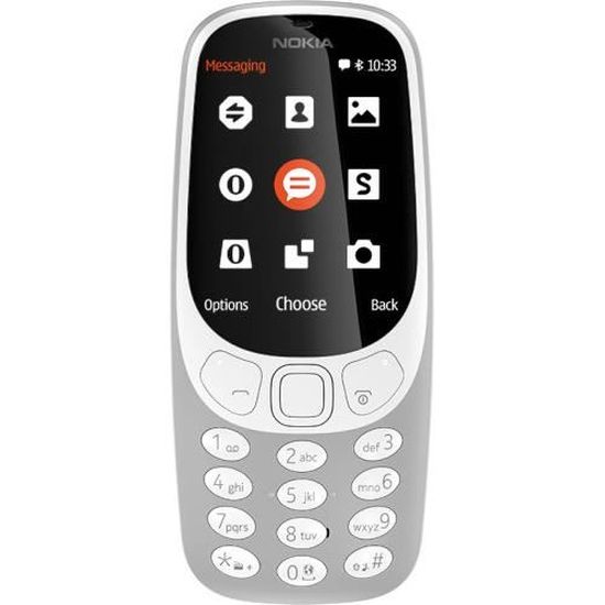 Nokia 3310, Barre, 6,1 cm (2.4"), 2 MP, Bluetooth, 1200 mAh, Gris