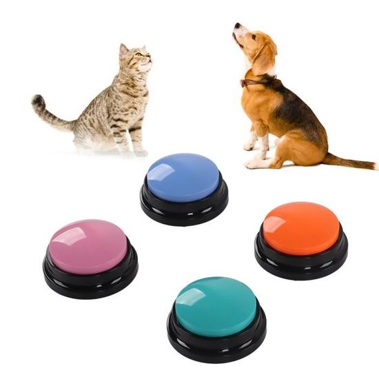 Buzzer Enregistrable BUCOMTU – 6 Boutons, 30 Secondes D'enregistrement, Pour Dressage Chien/chat