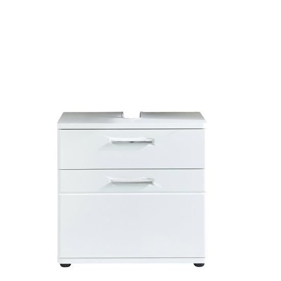 Set di mobile sottolavabo e lavabo bianco lucido L 75 x P 35 H 58 cm