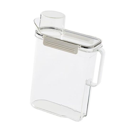 Boîte De Rangement Pour Lessive - Récipient Plastique Transparent - Grande Capacité 1800 Ml - Compact, Facile à Utiliser - Pour Buanderie Organisée