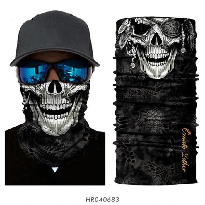Cache-cou Camouflage Orange Et Gris - Polyvalent (écharpe, Cagoule, Bandana) - 100% Polyester, Respirant, Séchage Rapide - Pour Sport Plein Air