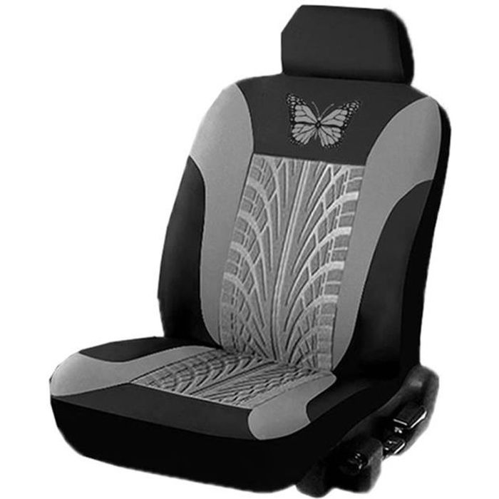 Housse Siege Voiture - Ensemble de Housses de Siège Auto Universelle - Couvre Sieges pour Avant et Arrière - Lot de 2 Noir
