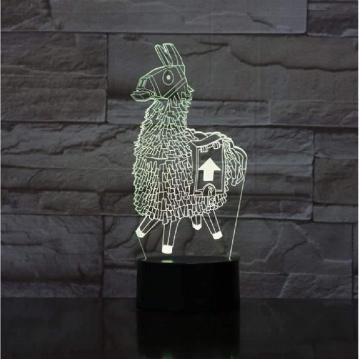 Lampe 3D Alpaga Lama Luz De Noche Lampe D'Ambiance 16 Changement De Couleur Lumière Cadeaux D'Anniversaire Jouets Enfants DH1404