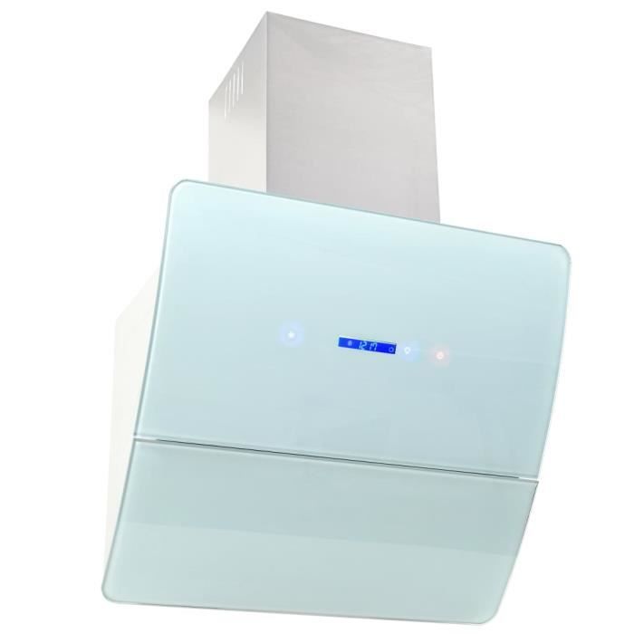 Hotte Aspirante murale -Hotte aspirante de luxe silencieuse moderne de cusine silencieuse Acier inoxydable 756 m³-h 60 cm Blanc
