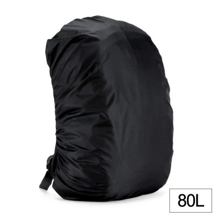 Black 80L -Housse de sac à dos étanche 35 80l, housse de pluie anti poussière pour sac à dos, housse imperméable pour Camping en ple