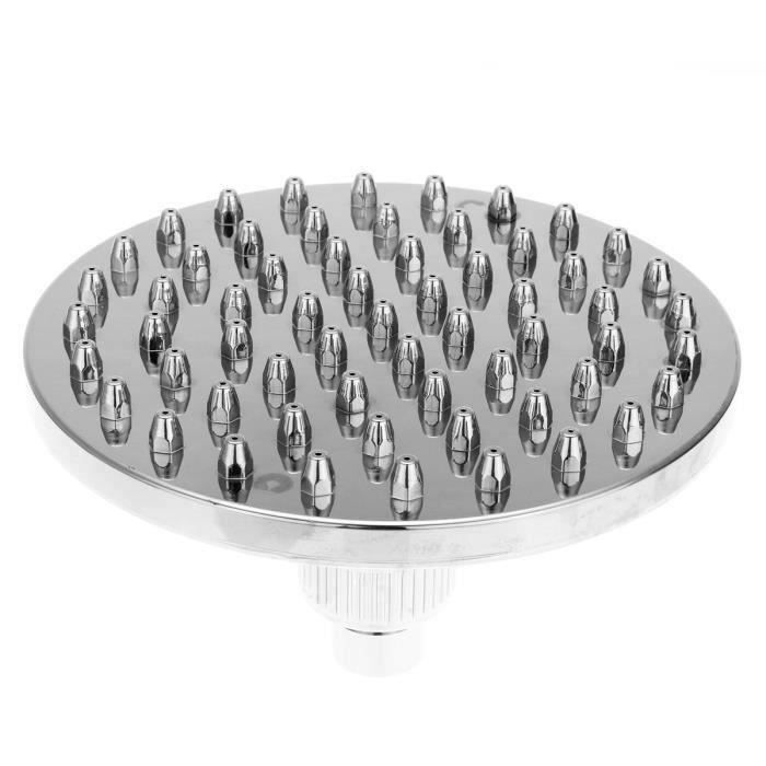 6 - Douchette Pommeau de Douche Haut Pluie Salle de bain argent en ABS dia. env. 150mm Fe30030
