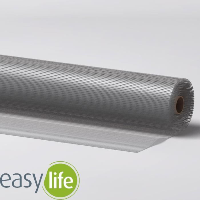 easy life Rouleau tissu moustiquaire en aluminium 120 x 100 cm - Protection contre les insectes stable, robuste et raccourcissable