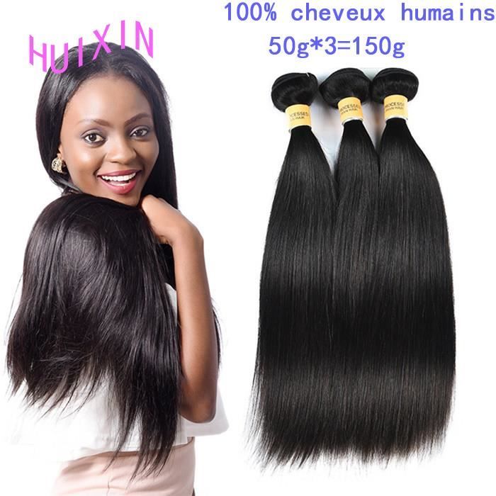 3 pièces Virgin Peru 100% lissage des cheveux 50 - g 14 pouces Straight hair