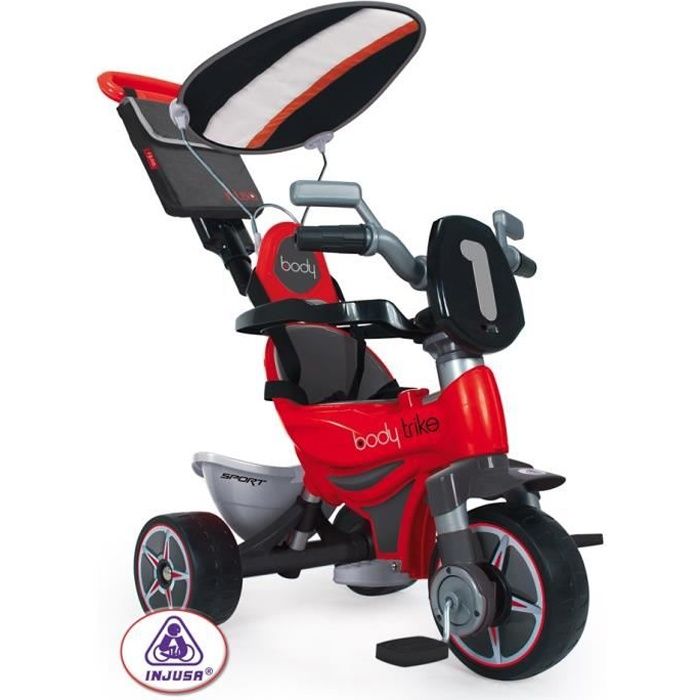 INJUSA Tricycle Body Trike avec Pare Soleil Rouge