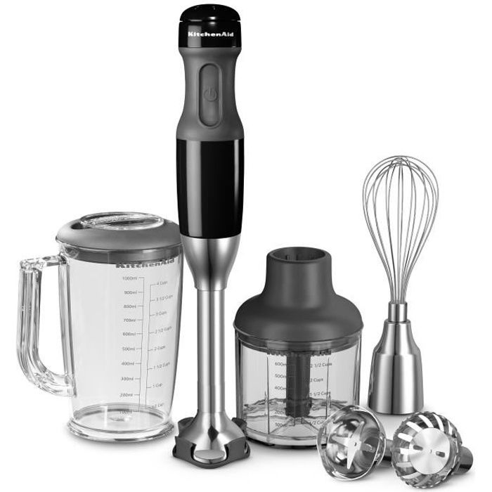 KITCHENAID 5KHB2571EOB Mixeur plongeant avec hachoir - Noir