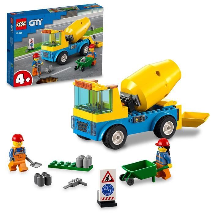 LEGO® 60325 City Great Vehicles Le Camion Bétonnière, Jouet Véhicules de Construction pour Les Enfan